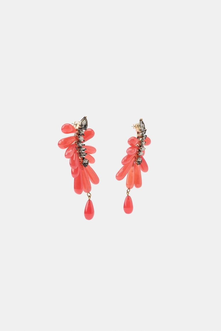 СЕРЬГИ ИЗ СМОЛЫ СО СТРАЗАМИ