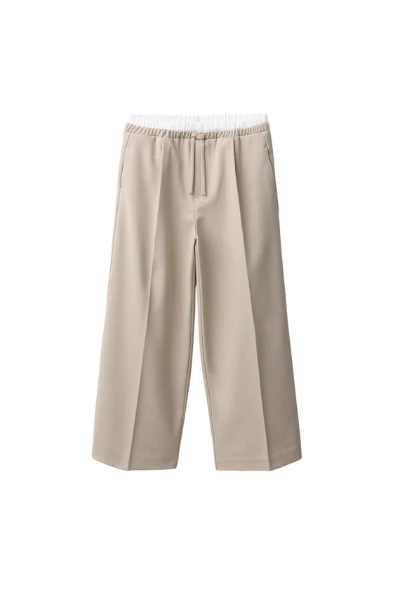 БРЮКИ WIDE LEG С ДВОЙНЫМ ПОЯСОМ