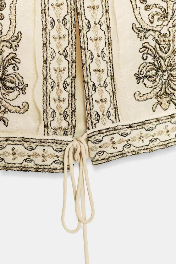 БЛУЗА С ВЫШИВКОЙ И БУСИНАМИ — ZW COLLECTION