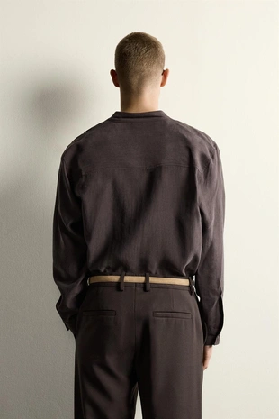 Рубашка Relaxed Fit из струящейся ткани