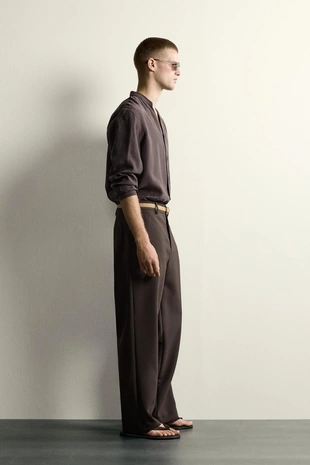 Рубашка Relaxed Fit из струящейся ткани