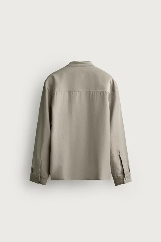 РУБАШКА RELAXED FIT ИЗ СТРУЯЩЕЙСЯ ТКАНИ
