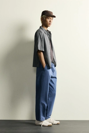Рубашка Relaxed Fit Jacquard в клетку- Заказать в России