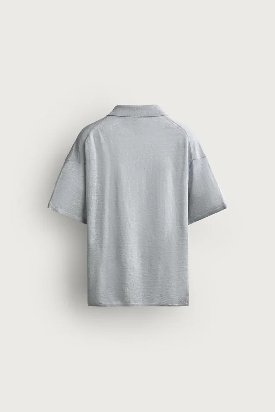 ТРИКОТАЖНОЕ ПОЛО ИЗ 100% ЛЬНА RELAXED FIT