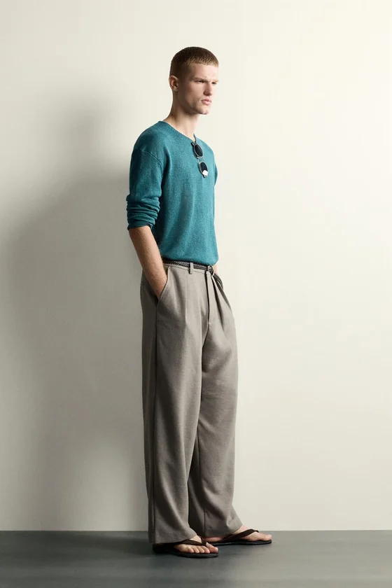 СВИТЕР RELAXED FIT ИЗ 100% КОНОПЛЯНОГО ВОЛОКНА