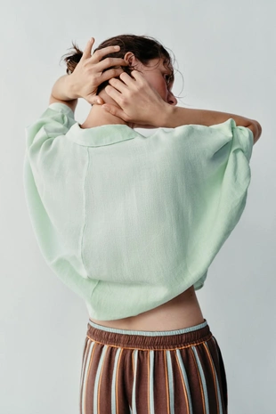 Рубашка объемного кроя- Заказать в России