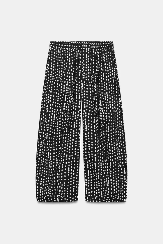 БРЮКИ В ПИЖАМНОМ СТИЛЕ В ГОРОШЕК — ZW COLLECTION