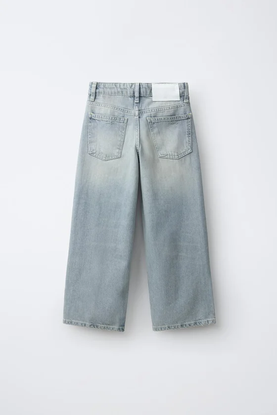 БРЮКИ WIDE LEG С ПРОРЕХАМИ