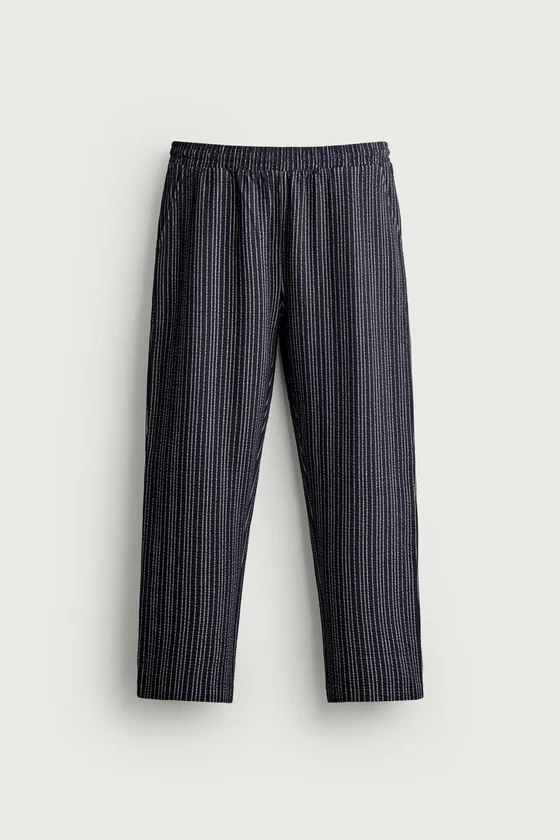 КОНТРАСТНЫЕ БРЮКИ SEERSUCKER RELAXED FIT
