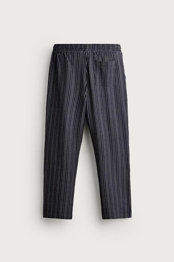 КОНТРАСТНЫЕ БРЮКИ SEERSUCKER RELAXED FIT