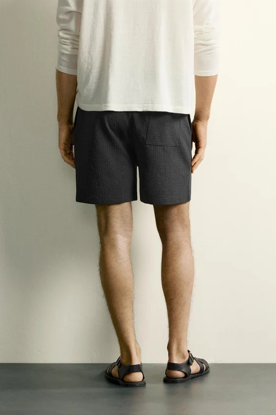 ШОРТЫ REGULAR FIT С ТЕКСТУРОЙ SEERSUCKER