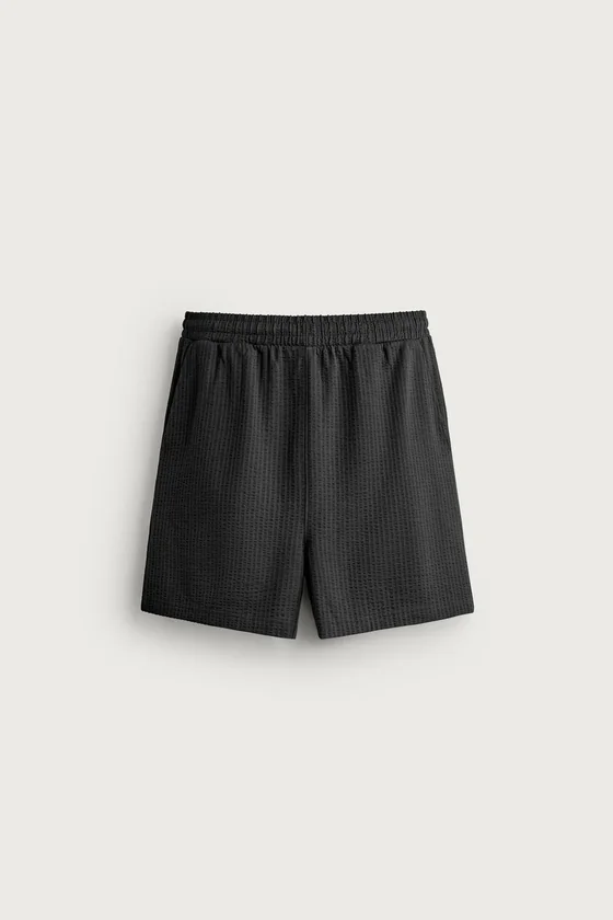 ШОРТЫ REGULAR FIT С ТЕКСТУРОЙ SEERSUCKER