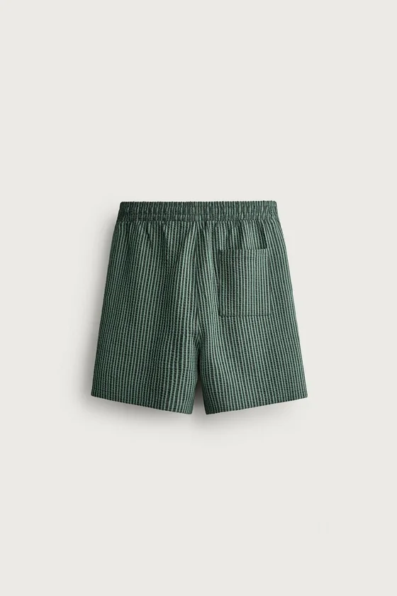 ШОРТЫ REGULAR FIT ИЗ ТКАНИ СИРСАКЕР КОМФОРТНОЙ ПОСАДКИ