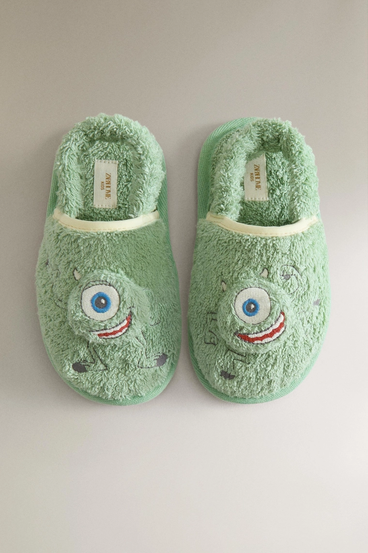 Детские махровые домашние тапочки monsters, inc.
