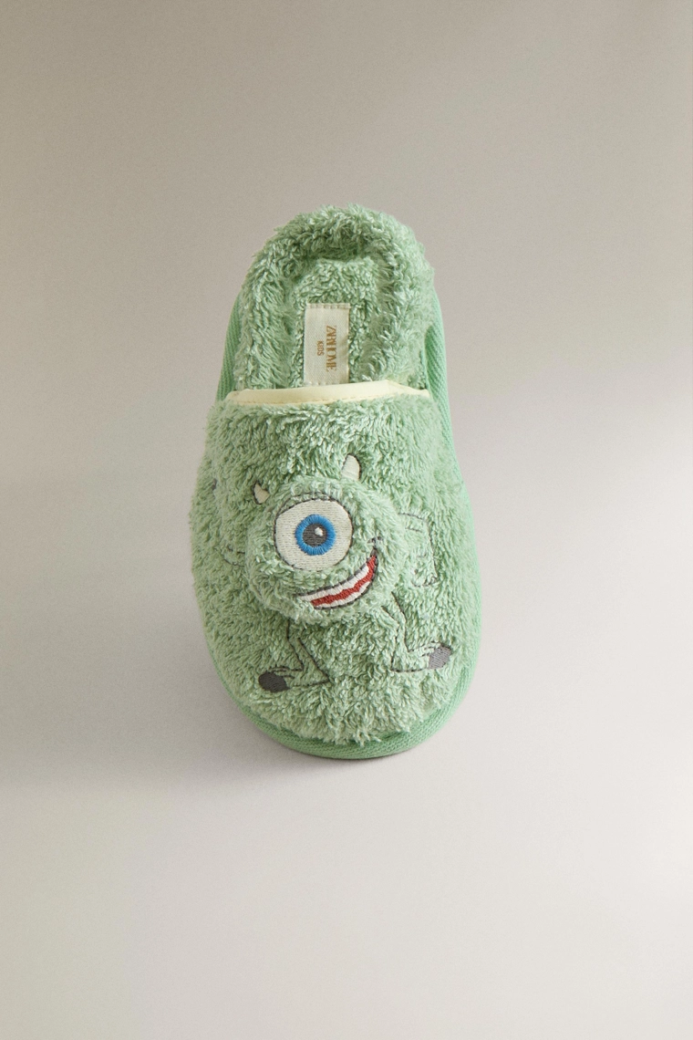 Детские махровые домашние тапочки monsters, inc.