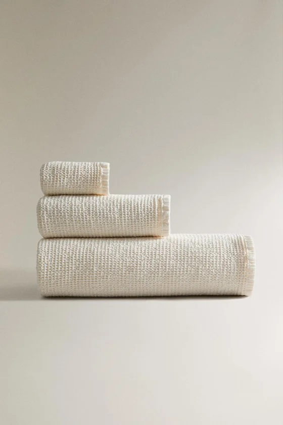 Текстурное вафельное полотенце для ванной