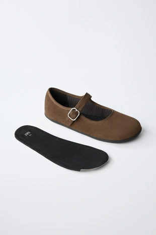 Кожаные балетки Barefoot- Заказать в России