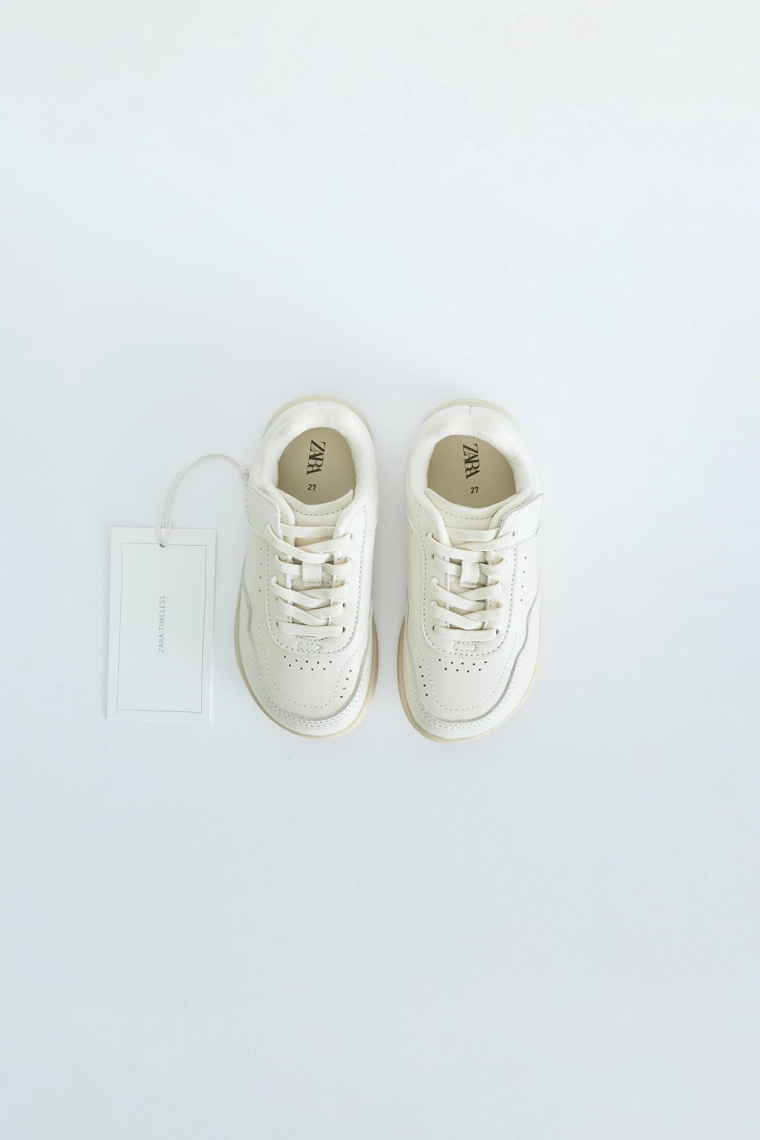 Кожаные кеды zara timeless barefoot