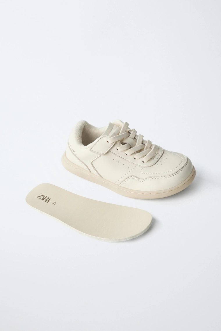 Кожаные кеды zara timeless barefoot