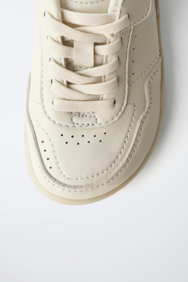 Кожаные кеды zara timeless barefoot