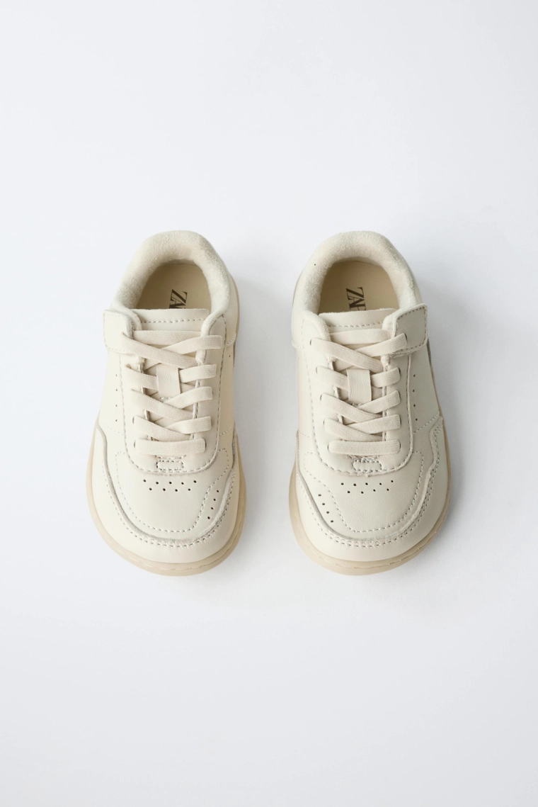 Кожаные кеды zara timeless barefoot