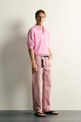 Трикотажное поло Relaxed Fit- Заказать в России