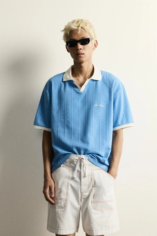 Поло Relaxed Fit с фактурной вышивкой