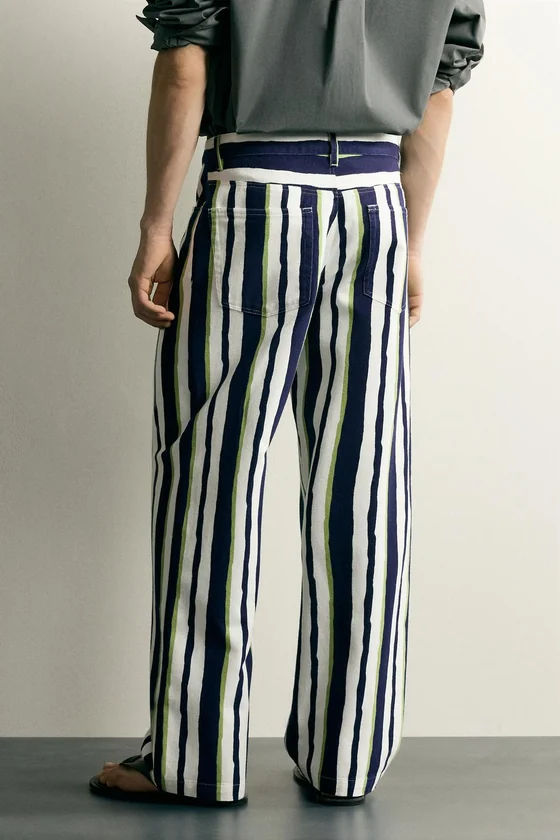 БРЮКИ STRAIGHT FIT В ПОЛОСКУ