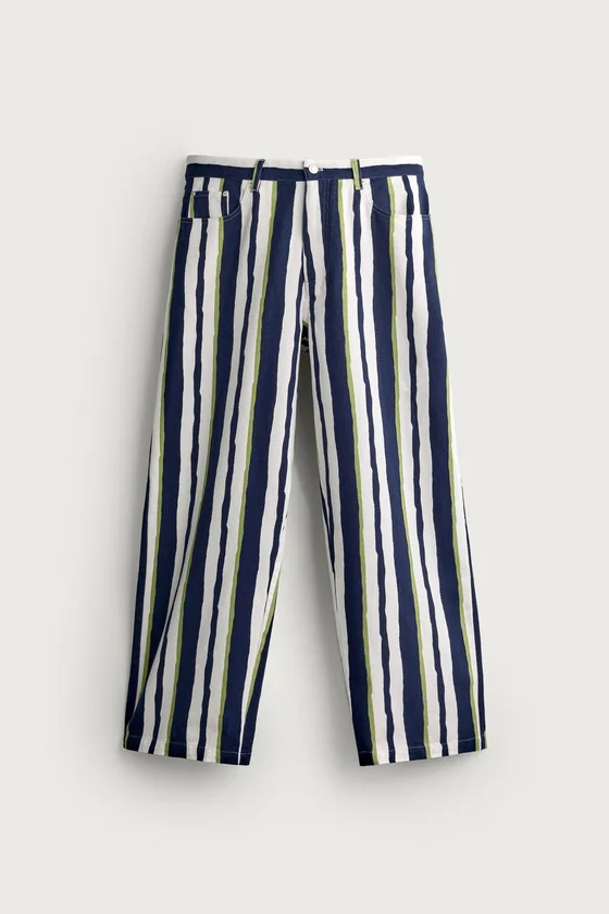 БРЮКИ STRAIGHT FIT В ПОЛОСКУ