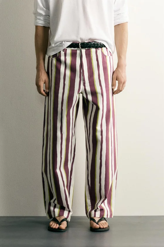 БРЮКИ STRAIGHT FIT В ПОЛОСКУ
