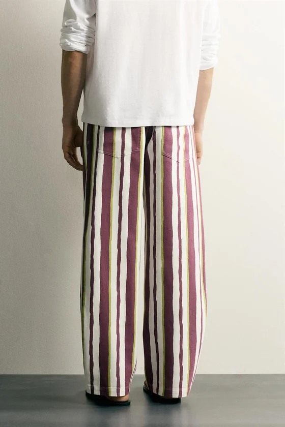БРЮКИ STRAIGHT FIT В ПОЛОСКУ