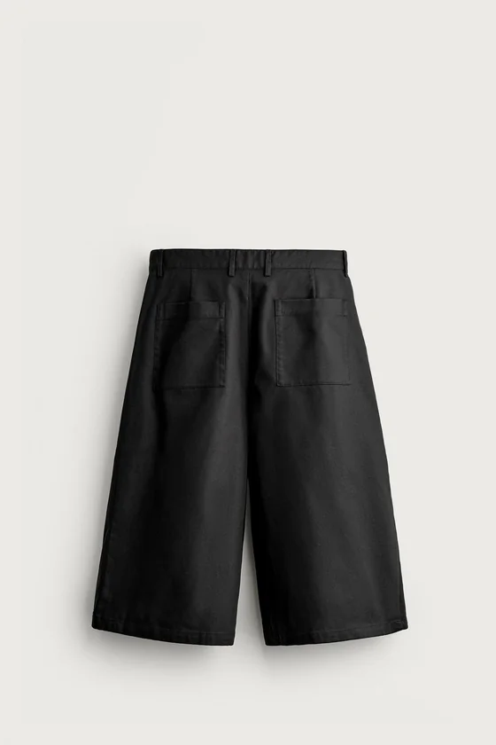 БРЮКИ-КЮЛОТЫ RELAXED FIT СО СКЛАДКАМИ