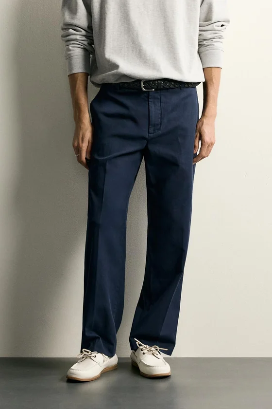 БРЮКИ RELAXED FIT С ЭФФЕКТОМ ПОТЕРТОСТИ