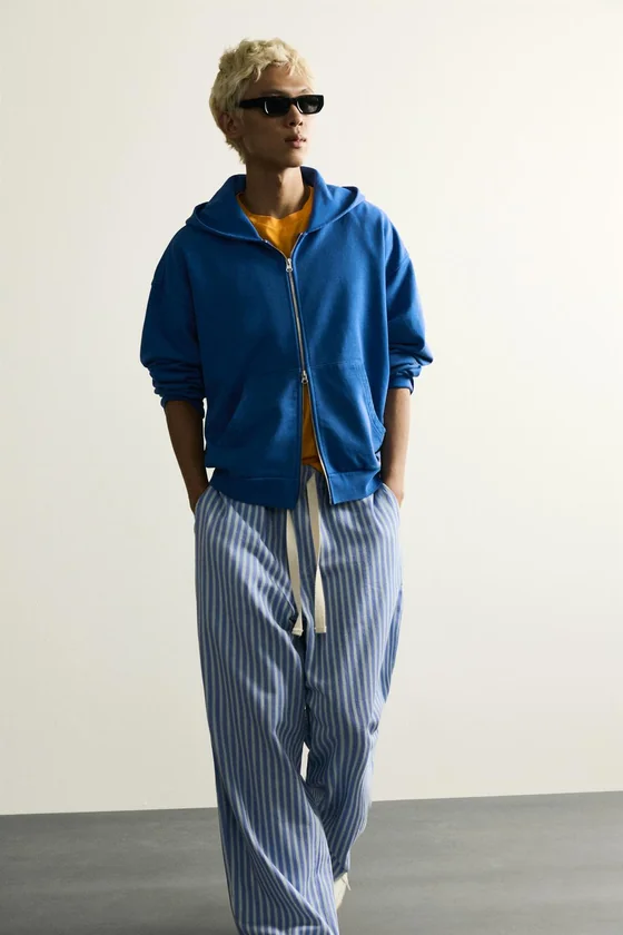 БРЮКИ BAGGY FIT В ПОЛОСКУ