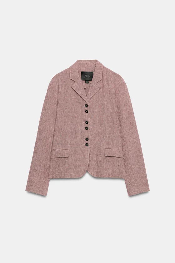 БЛЕЙЗЕР ИЗ СМЕСОВОГО ЛЬНА — ZW COLLECTION