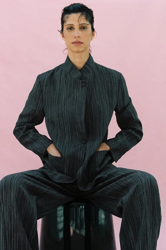 БЛЕЙЗЕР ИЗ ЛЬНА В ПОЛОСКУ — ZW COLLECTION