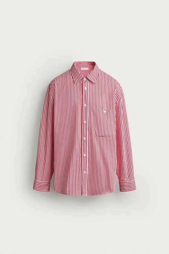 РУБАШКА BOXY FIT В ПОЛОСКУ