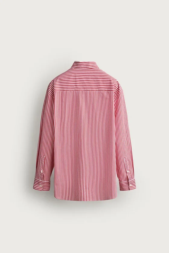 РУБАШКА BOXY FIT В ПОЛОСКУ