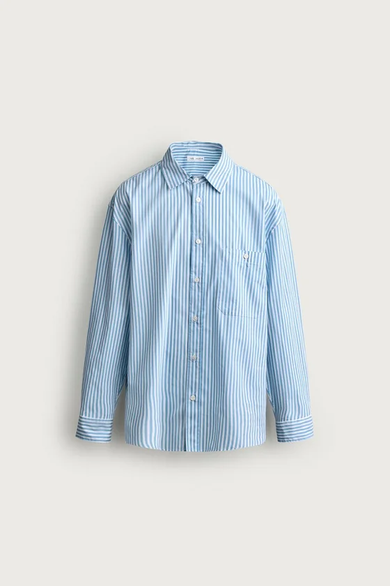 РУБАШКА BOXY FIT В ПОЛОСКУ