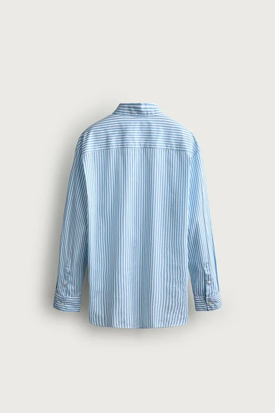РУБАШКА BOXY FIT В ПОЛОСКУ