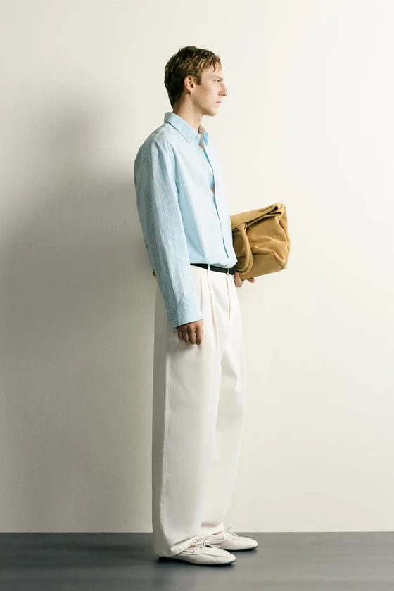 РУБАШКА BOXY FIT В ПОЛОСКУ