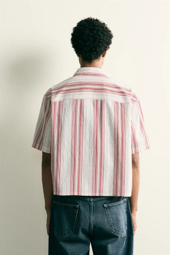 РУБАШКА BOXY FIT В ПОЛОСКУ