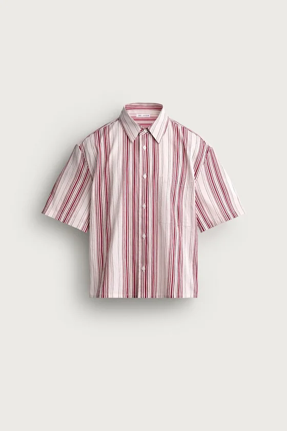 РУБАШКА BOXY FIT В ПОЛОСКУ