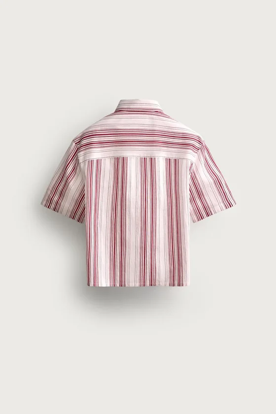 РУБАШКА BOXY FIT В ПОЛОСКУ