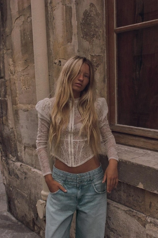 Кружевной топ-корсет- Заказать в России