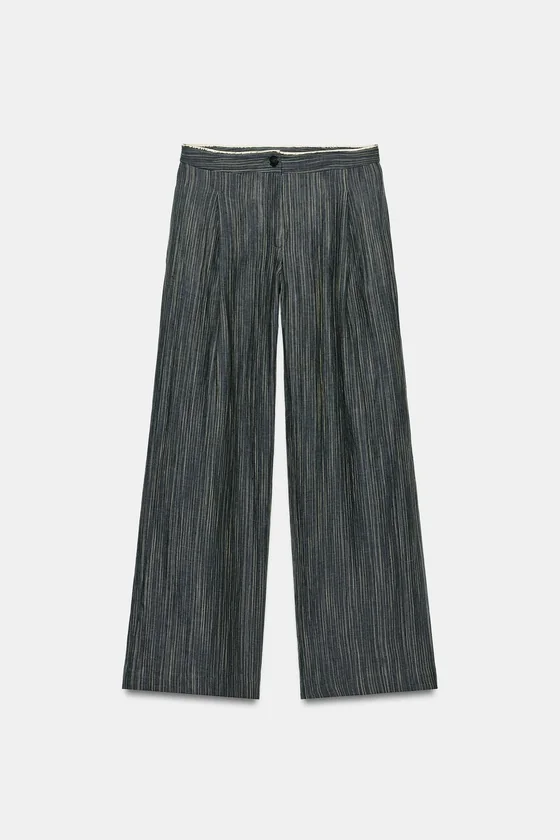 БРЮКИ ИЗ ЛЬНА В ПОЛОСКУ — ZW COLLECTION