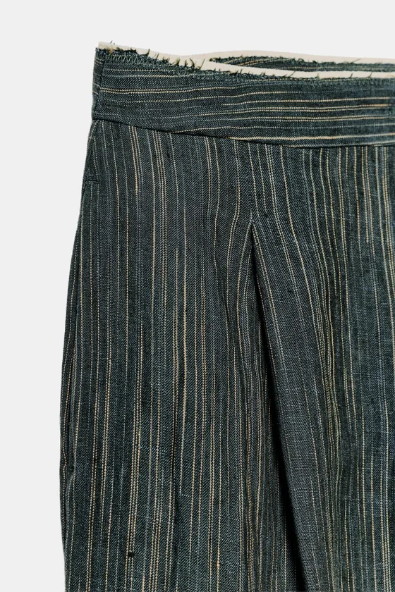 БРЮКИ ИЗ ЛЬНА В ПОЛОСКУ — ZW COLLECTION