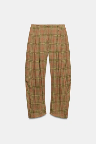 Брюки в клетку из льна — Zw Collection- Заказать в России