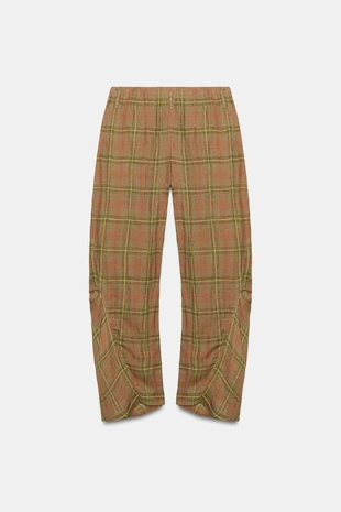 Брюки в клетку из льна — Zw Collection- Заказать в России