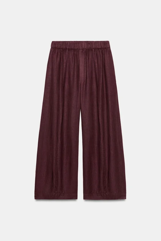 БРЮКИ БАРРЕЛ ИЗ 100% ЛЬНА — ZW COLLECTION